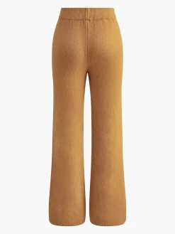 COMMENSE Knitwear|Tops^Plain Mock Neck Three-Piece Sweater Pants Set Khaki
