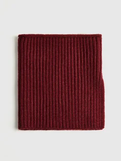 COMMENSE Accessories^Plain Turtleneck Split Windproof Scarf Burgundy