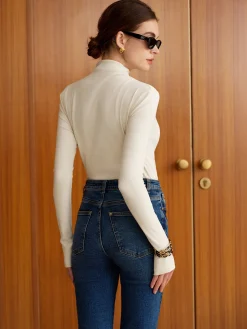 COMMENSE T-shirts|Tops^Plain Warm Jersey Top Off-White