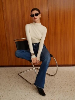 COMMENSE T-shirts|Tops^Plain Warm Jersey Top Off-White