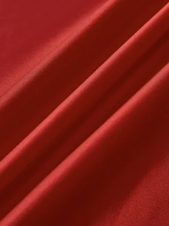 COMMENSE Cocktail & Party Dresses|Summer Dresses^Pleated Backless Satin Tank Long Dress Red