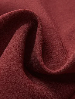 COMMENSE Dresses^Pleated Piping Short Sleeve Dress Red