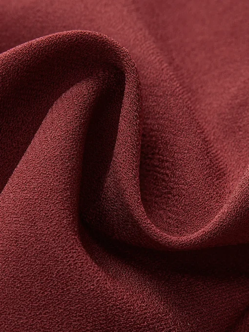 COMMENSE Dresses^Pleated Piping Short Sleeve Dress Red