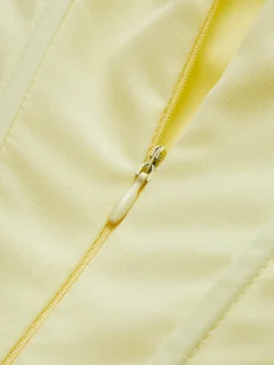 COMMENSE Dresses^Pleated Piping Zipper Tube Dress Yellow