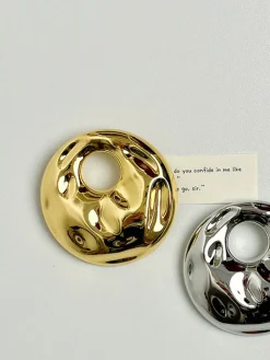 COMMENSE Accessories^Potholes Hollow Hoop Brooch Gold