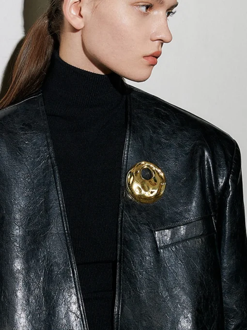 COMMENSE Accessories^Potholes Hollow Hoop Brooch Gold