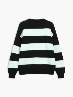 COMMENSE Sweater Tops|Sweaters & Cardigans^Rare Oversized Stripe Sweater White
