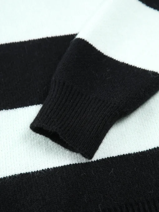 COMMENSE Sweater Tops|Sweaters & Cardigans^Rare Oversized Stripe Sweater White