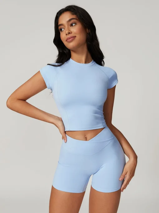 COMMENSE Activewear^Recycled Quick-Drying Active Top DarkBrown