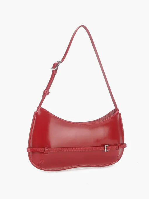COMMENSE Bags|Accessories^Leather Shoulder Bag Red