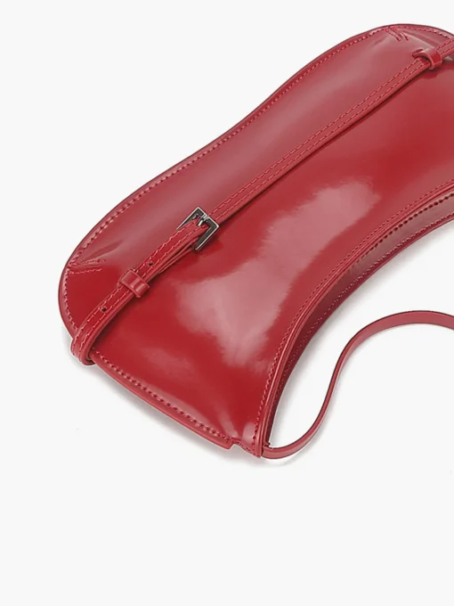 COMMENSE Bags|Accessories^Leather Shoulder Bag Red