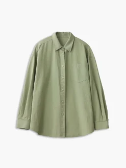 COMMENSE Blouses & Shirts|Tops^Relaxed Oversized Cotton Shirt Pink