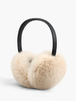 COMMENSE Hair Claws & Hats|Accessories^Retractable Rabbit Fur Earmuffs LightBrown