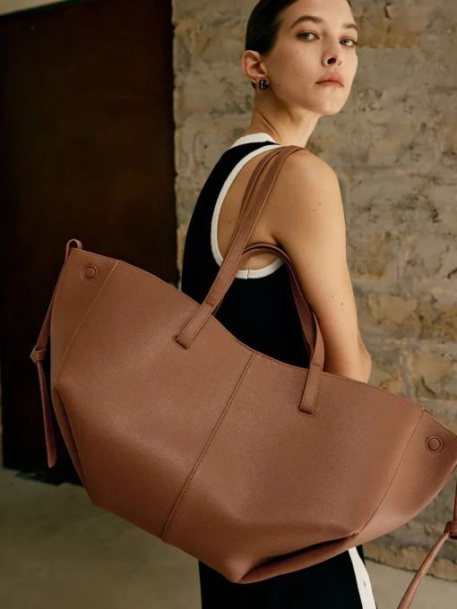 COMMENSE Bags^Retro Large Capacity Dumpling Bag LightBrown