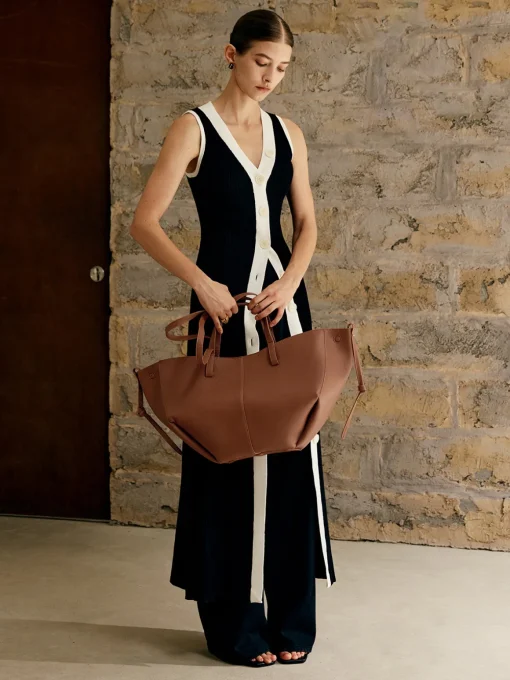 COMMENSE Bags^Retro Large Capacity Dumpling Bag LightBrown