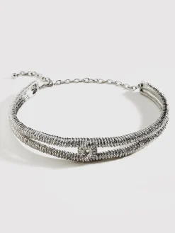 COMMENSE Necklaces|Accessories^Retro Metal Twist Texture Choker Silver