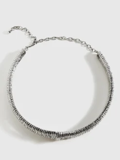 COMMENSE Necklaces|Accessories^Retro Metal Twist Texture Choker Silver