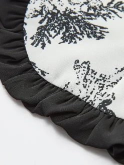 COMMENSE Blouses & Shirts|Tops^Retro Printed Slim Polo Blouse Black