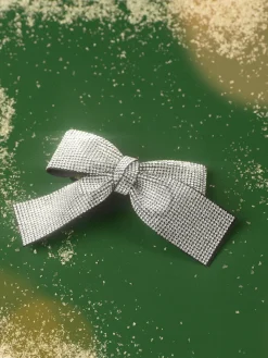 COMMENSE Hair Claws & Hats|Accessories^Rhinestone Bow Hair Clip Silver