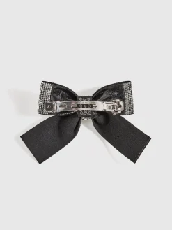 COMMENSE Hair Claws & Hats|Accessories^Rhinestone Bow Hair Clip Silver