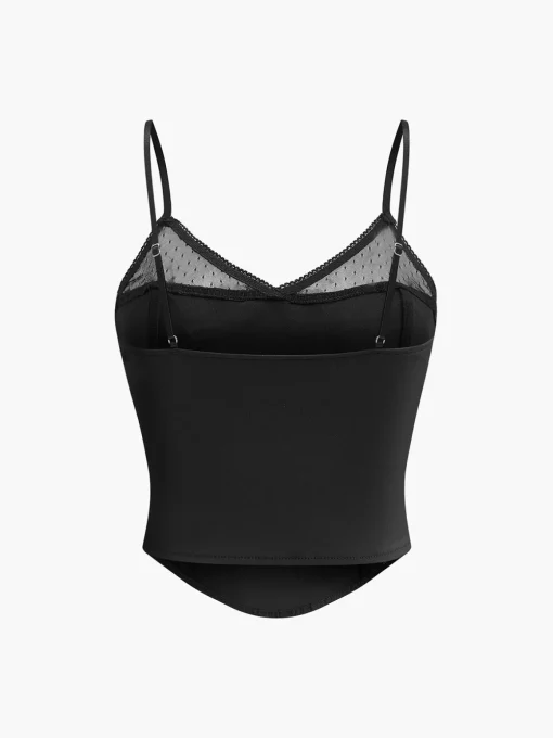 COMMENSE Tank Tops & Camis|Tops^Rhinestone Bow Petite Cami Top Black