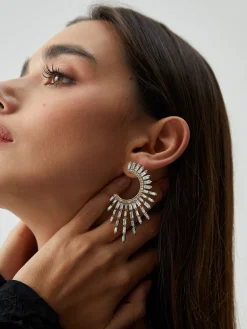 COMMENSE Earrings|Accessories^Rhinestones Sunshine Earrings White