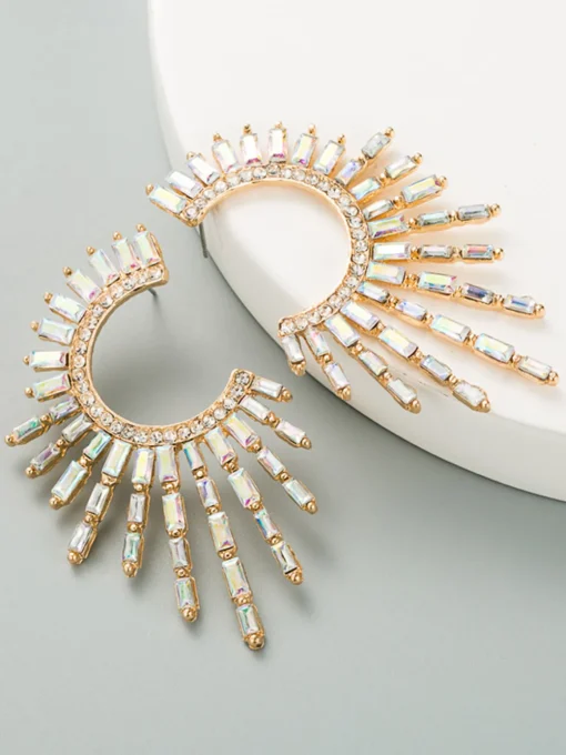 COMMENSE Earrings|Accessories^Rhinestones Sunshine Earrings White