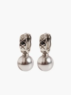 COMMENSE Earrings|Accessories^Rhombus U-Shaped Earrings Silver