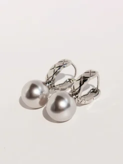COMMENSE Earrings|Accessories^Rhombus U-Shaped Earrings Silver