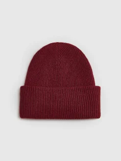 COMMENSE Hair Claws & Hats|Accessories^Ribbed Soft Wool Hat Burgundy