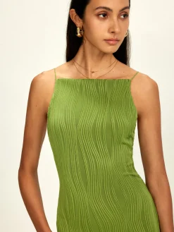 COMMENSE Casual Dresses|Summer Dresses^Ribbed Split Bodycon Cami Dress Green
