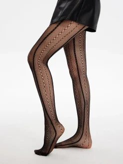 COMMENSE Socks & Tights|Accessories^Ripped Fishnet Tights Black