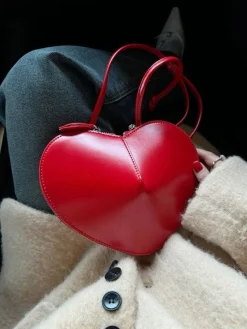 COMMENSE Bags|Accessories^Romance Heart Shoulder Bag Red