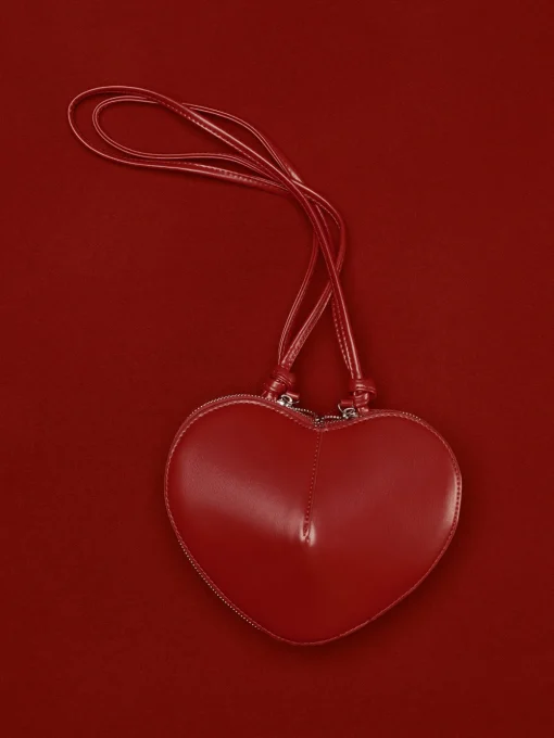 COMMENSE Bags|Accessories^Romance Heart Shoulder Bag Red