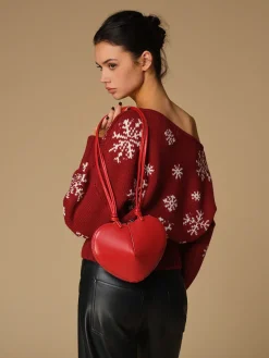 COMMENSE Bags|Accessories^Romance Heart Shoulder Bag Red