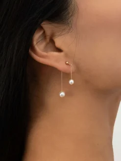 COMMENSE Earrings|Accessories^Romance Pearl Pendant Earrings Gold