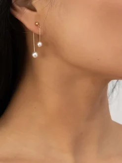 COMMENSE Earrings|Accessories^Romance Pearl Pendant Earrings Gold