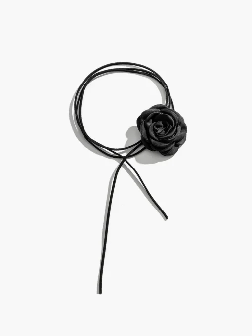 COMMENSE Necklaces|Accessories^Rosette Bud Choker Necklace Black
