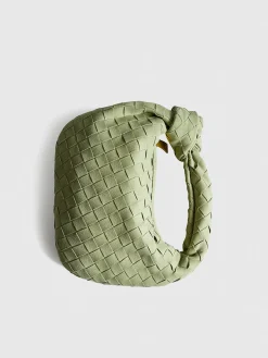 COMMENSE Bags|Accessories^Rounded Woven Knotted Bag LightGreen