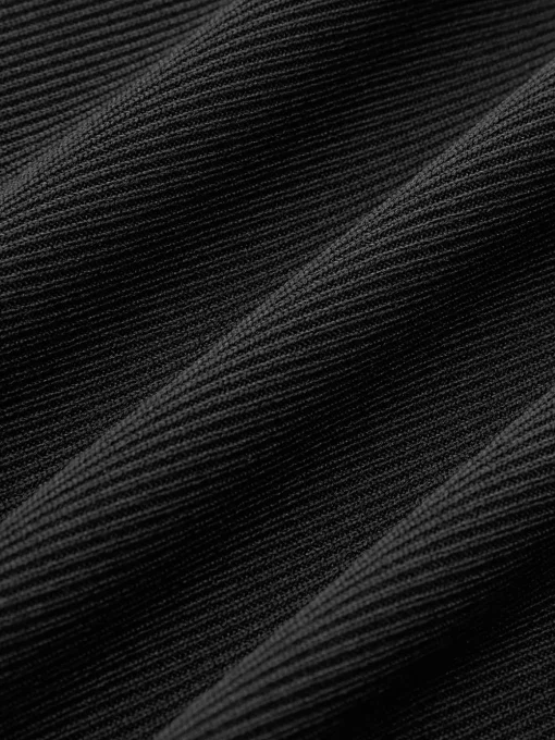 COMMENSE Black Dresses|Casual Dresses^Ruffle Slim Knit Long Dress Black