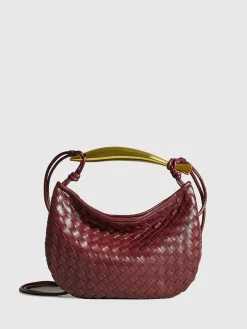 COMMENSE Bags|Accessories^Sardine Woven Crossbody Bag Burgundy