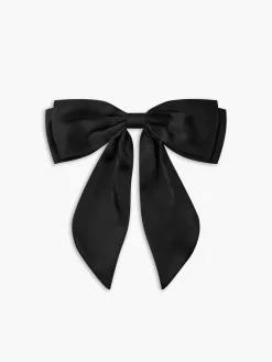 COMMENSE Hair Claws & Hats|Accessories^Satin Three-Dimensional Bow Hair Claw Black