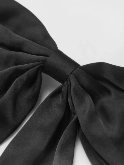 COMMENSE Hair Claws & Hats|Accessories^Satin Three-Dimensional Bow Hair Claw Black