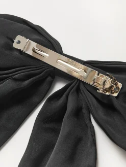 COMMENSE Hair Claws & Hats|Accessories^Satin Three-Dimensional Bow Hair Claw Black