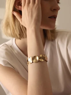 COMMENSE Rings & Bracelets|Accessories^Screw Cuff Bracelet Gold