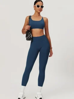 COMMENSE Activewear^Seamless Cross Back Sports Bra Navy