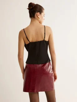 COMMENSE Tank Tops & Camis|Tops^Sequins Bow Cami Top Black
