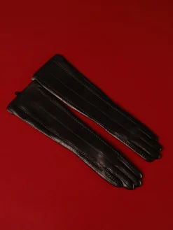 COMMENSE Accessories^Sheepskin Long Gloves Black