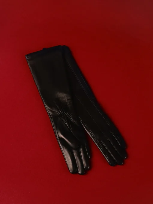COMMENSE Accessories^Sheepskin Long Gloves Black