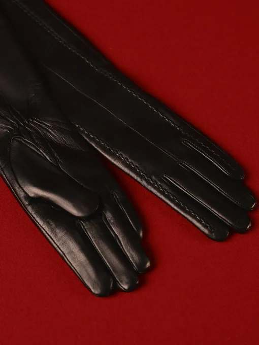COMMENSE Accessories^Sheepskin Long Gloves Black